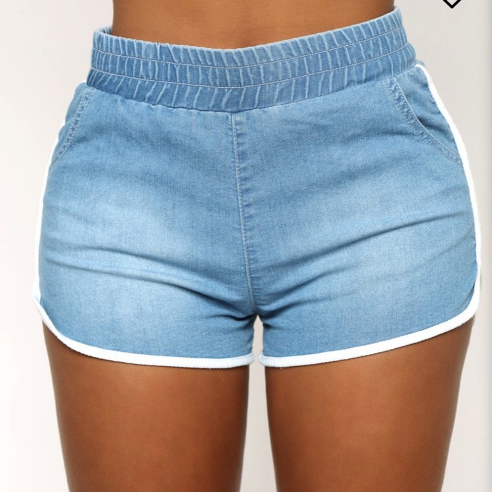 Going with the flow denim shorts